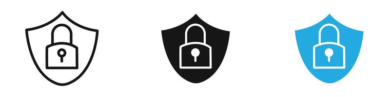 Cyber security icon thin line illustration vector