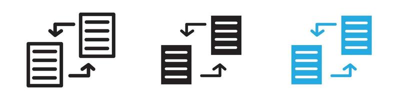 Data transfer icon thin line illustration vector