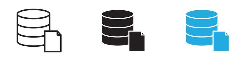 Database icon thin line illustration vector