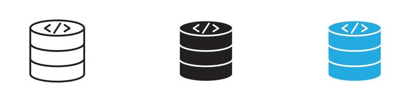 Database icon thin line illustration vector