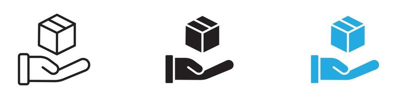 Delivery icon thin line illustration vector