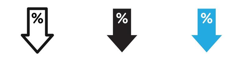 Discount icon thin line illustration vector