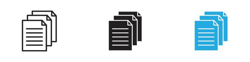Document icon thin line illustration vector