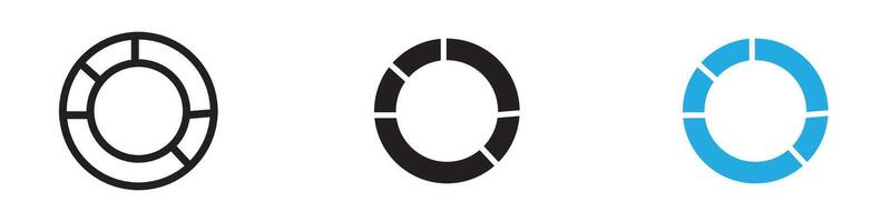 Donut chart icon thin line illustration vector