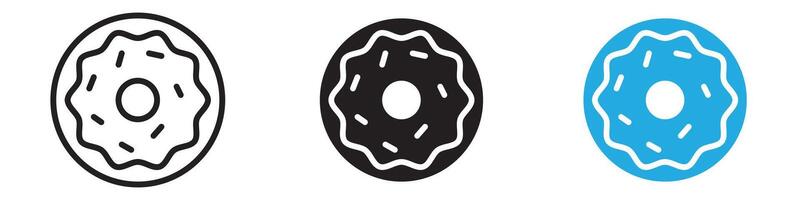 Doughnut icon thin line illustration vector