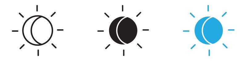 Eclipse icon thin line illustration vector