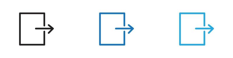 Exit icon thin line illustration vector