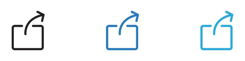 Export icon thin line illustration vector