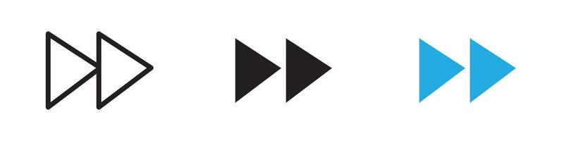 Fast forward icon thin line illustration vector