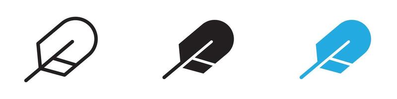 Feather icon thin line illustration vector