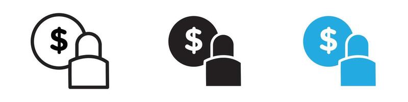 Fixed price icon thin line illustration vector