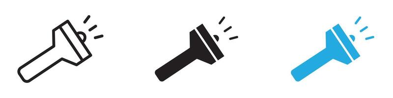 Flashlight icon thin line illustration vector