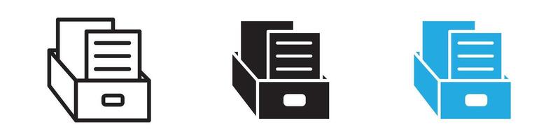 Folder box icon thin line illustration vector