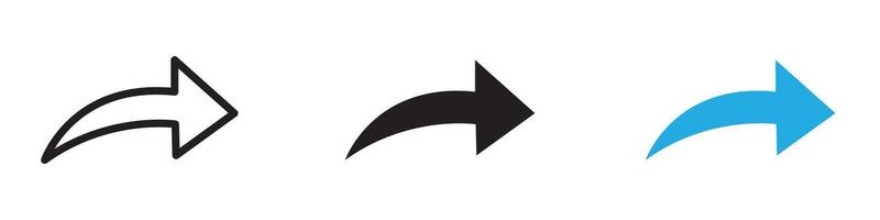 Forward icon thin line illustration vector