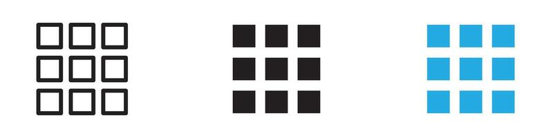 Grid view icon thin line illustration vector