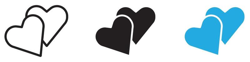 Heart icon thin line illustration vector