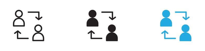 Interaction icon thin line illustration vector