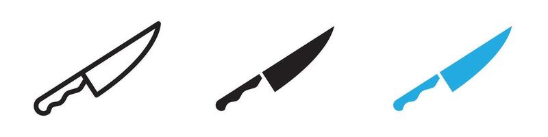 knife icon thin line illustration vector