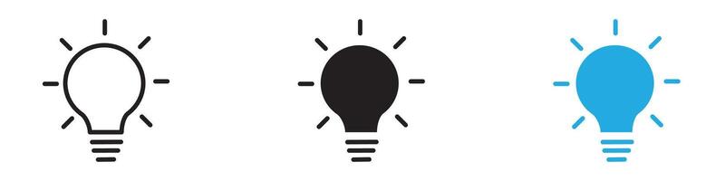 Lightbulb icon thin line illustration vector