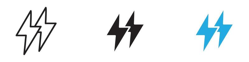 Lightning icon thin line illustration vector