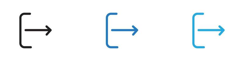 Log out icon thin line illustration vector