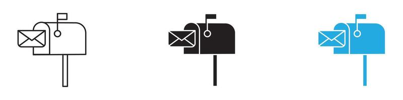 Mailbox icon thin line illustration vector
