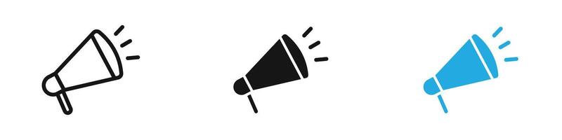 Megaphone icon thin line illustration vector