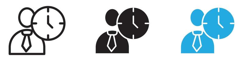 Office hours icon thin line illustration vector
