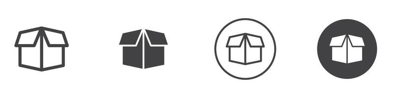 Open box icon thin line illustration vector