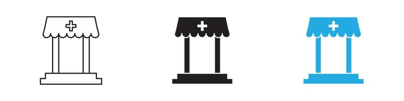 Pharmacy icon thin line illustration vector