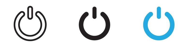 Power button icon thin line illustration vector