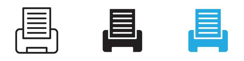 Print icon thin line illustration vector