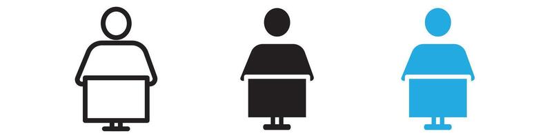 Programmer icon thin line illustration vector