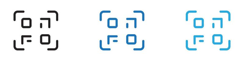 Qr code icon thin line illustration vector