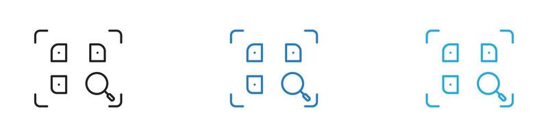 QR code icon thin line illustration vector
