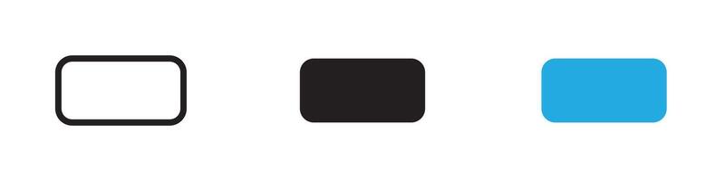Rectangle icon thin line illustration vector