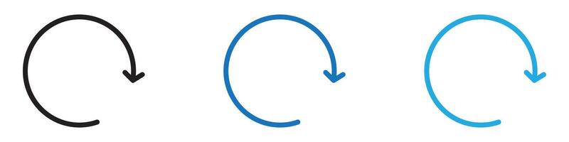 Reload button icon thin line illustration vector
