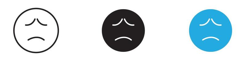 Sad icon thin line illustration vector