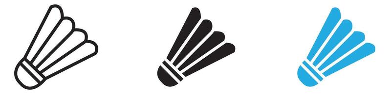 Shuttlecock icon thin line illustration vector