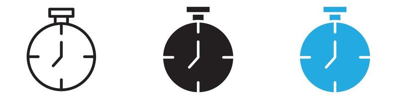 Stop watch icon thin line illustration vector