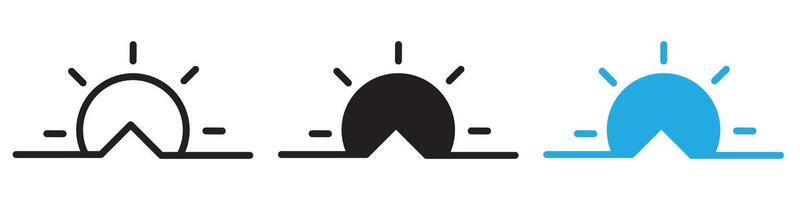Sunrise icon thin line illustration vector