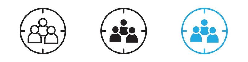 Target audience icon thin line illustration vector