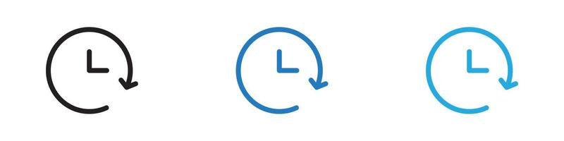 Time forward icon thin line illustration vector