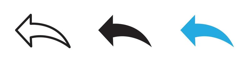 Undo icon thin line illustration vector