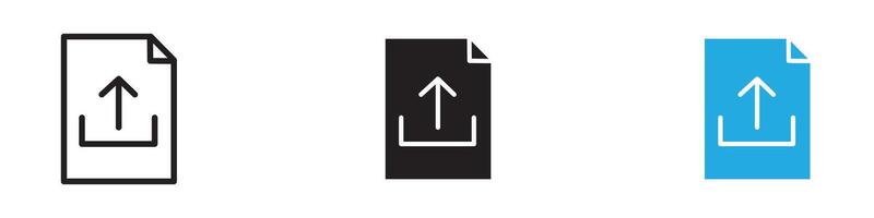 Upload Icon thin line illustration vector