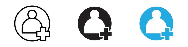 User add icon thin line illustration vector