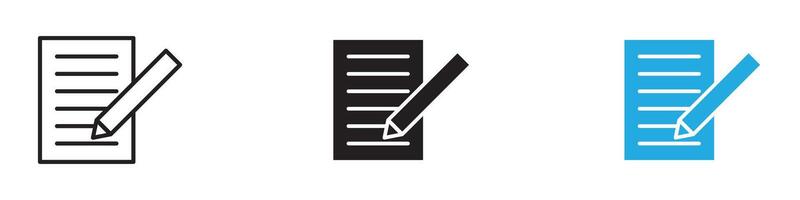 Writing icon thin line illustration vector