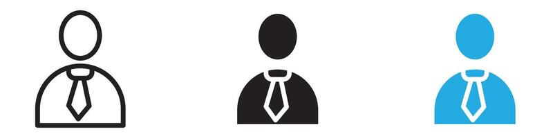 Worker icon thin line illustration vector