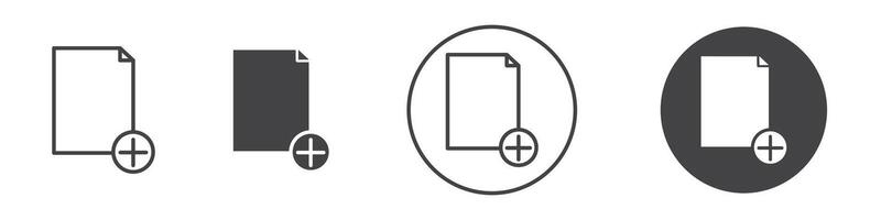Add document icon thin line illustration vector