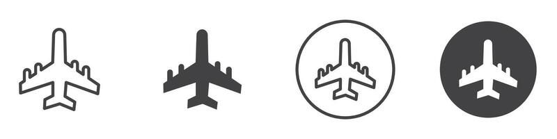 Airplane Icon thin line illustration vector